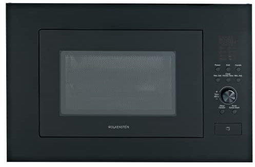 WOLKENSTEIN Einbau Mikrowelle WMW900-25GB EB | 900W Mikrowellenleistung | 25L Garraum | 6 Leistungsstufen | 8 Garprogramme | Auftaufunktion | Drehteller (24,5cm) | LED-Display | Schwarz