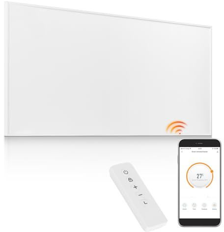 Infrarotheizung WiFi-Steuerung 1000 W - Bodenstehend, an der Wand montiert, Infrarot-Heizung energiesparend, mit Fernbedienungsthermostat