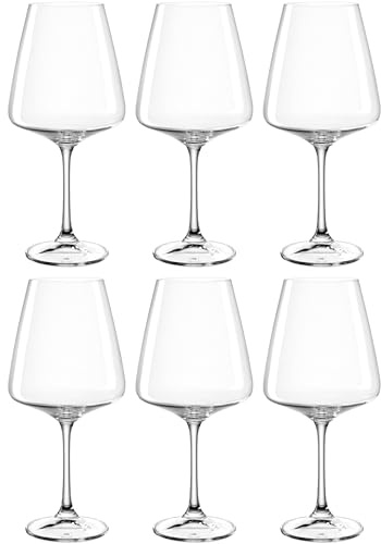 LEONARDO HOME Paladino Rotwein-Gläser • 6er Set • spülmaschinenfeste Wein-Gläser • Rotwein-Kelch mit gezogenem Stiel • Weingläser • 660 ml • 066311