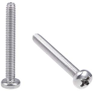 sourcing map 60 Stück Phillips Rundkopfschrauben Kreuzschlitzschrauben Schrauben M2,5x20mm Maschinenschrauben