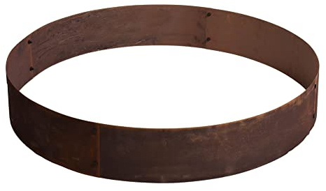 ESTEXO Pflanzring Hochbeet Rost Edelrost Pflanzgefäß Pflanzkübel Metallring Kräuterbeet Stahlring Stahl Ring (120 cm)
