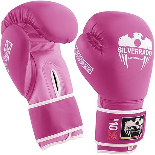 Boxhandschuhe für Männer/Frauen, Kinder, Muay Thai, Sparring, Kickboxhandschuhe für MMA, Kampfsporttraining und Schlaghandschuhe, 4 6 8 10 12 14 16 oz (Rosa, 8 OZ)