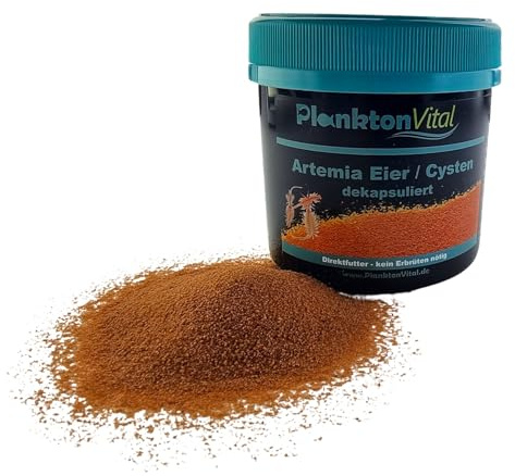 PlanktonVital Entkapselte Artemia-Eier 250 ml / 150 g – Premium Aufzuchtfutter für Jungfische & Wirbellose – 100% Natürlich, Hoher Proteingehalt, Sofort Verfütterbar – Für Süß- & Meerwasser-Aquarien