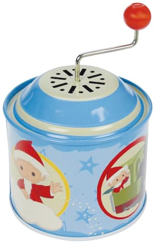 Bolz 52754 - Musikdrehdose Sandmännchen, ca. 7,5 x 10,5 cm, Blechdrehdose mit MelodieUnser Sandmännchen, Drehdose aus Metall, Drehorgel für Kinder ab 1 Jahr, Orgel mit Sandmann Motiv