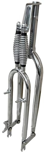 DONSP1986 Deluxe 66.0 cm Double Springer Fork 2.5 cm Threaded, Scheibenbremse, V-Bremse/Fahrradgabeln (verchromt)