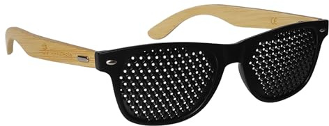 PAVOREALE - Lochbrille, Rasterbrille augentraining, Expertenteam, mit Ebook Bates, Pinhole Glasses, Rasterbrille original,zur Verbesserung des Sehvermögens und zur Entspannung der Augen