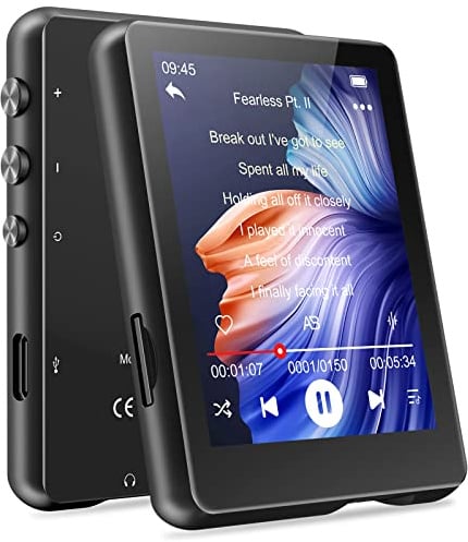 MECHEN MP3 Player Bluetooth, Tragbare 32GB MP3-Player mit Lautsprecher, USB C, FM Radio, Aufnahme, Hi-Fi Sound, Lange Akkulaufzeit, Erweiterbarer Speicher