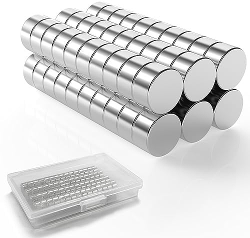 LISOPO 60 Stück Neodym Magnete Kleine Starke Mini Magnete für Magnettafel, Pinnwand, Kühlschrank, Handwerk (5x3mm)