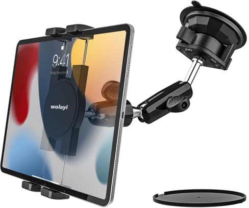 Starker Saugnapf Tablet Halterung Auto Vorne, Heavy Duty iPad Autohalter | LKW/KFZ Armaturenbrett Windschutzscheibe Tablet Halter für iPad, Galaxy Tab, Lenovo, 4-13 Handys & Tablets