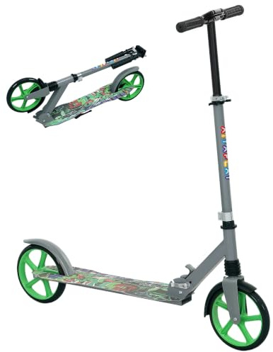 AIYAPLAY Roller Kinder Scooter mit 200 mm Rollen Bremse für 6-12 Jahre