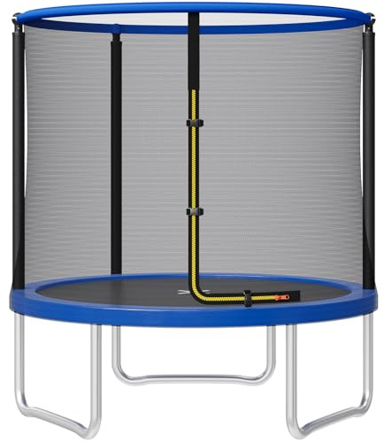 JUMMICO Trampolin Outdoor Ø 183/228/290/360 cm Komplettset mit Sicherheitsnetz, Randabdeckung & Montagezubehör