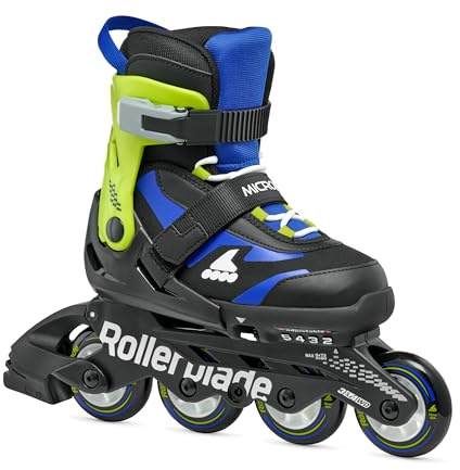 Rollerblade MICROBLADE, Inline-Skates für Jungen, Freizeit Inliner, Kinder, Schwarz/Blau, 28-32
