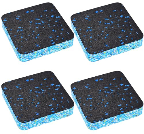 Schalldämmpads für Waschmaschinensockel – 4er Set Antivibrationsmatte 10x10x2cm für Waschmaschine & Trockner& Fitnessgeräte – Hochleistungs-Gummi, rutschfest & Bodenschonend, Extrem Belastbar