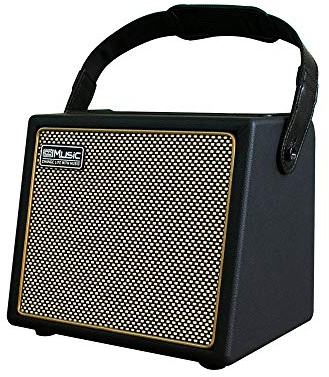 Coolmusic 30W Akustischer E-Gitarrenverstärker BT Tragbarer Gitarrenverstärker Lautsprecher mit Mikrofoneingang Bass Lautstärkeunterstützung Höhenregel Reverb-Effekt