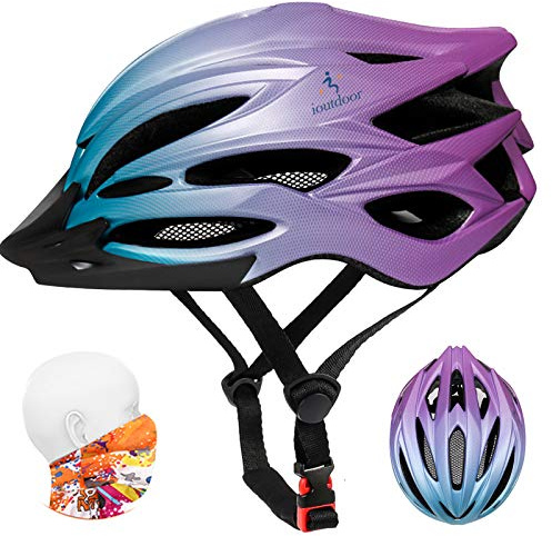 ioutdoor Premium Fahrradhelm, CE CPSC Zertifikat, Radhelm mit Abnehmbarer Sonnenblende und Insektennetz, Superleichter Verstellbarer Fahrradhelm