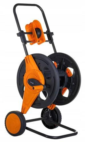 Schmith - Schlauchtrommel - Gartenschlauch Trommel, Schlauchwagen ohne Schlauch - Schlauchaufroller bis zu 60m, für 1/2-Schläuche - für einfachen Transport & Aufwickeln - mit Führung