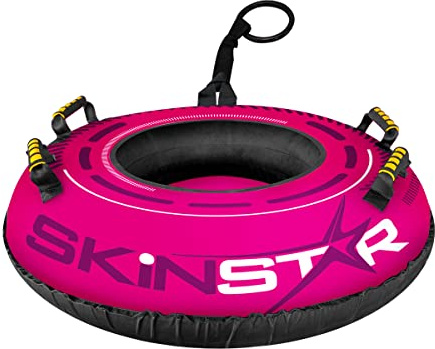 SkinStar Cross Profi Snow Tube Ø100cm Schlitten Bob Rodel Reifen Schneereifen Rutschreifen (PINK-100 cm)
