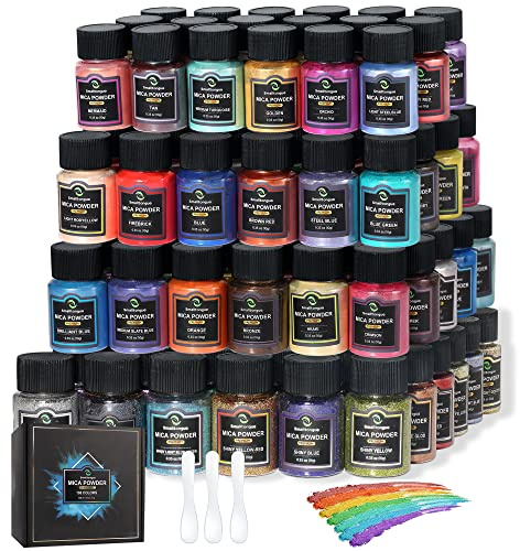 Smalltongue Glimmerpulver für Epoxidharz, 108 Farben, 36 Originalfarben (3,6 Unzen, 10 g), 36 Pastellfarben (10 g), 36 feines Glitzerpulver (20 g), Glimmerpigmentpulver für Epoxidharz