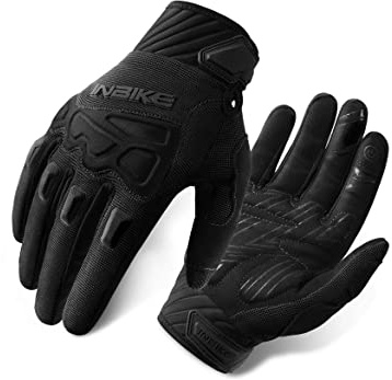 INBIKE Fahrradhandschuhe Herren MTB Handschuhe Rennrad Mountainbike Fahrrad Rad Bekleidung männer Damen Schwarz L