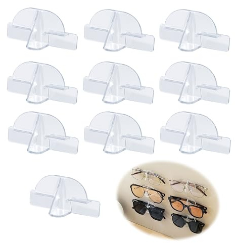 10st Sonnenbrillen Aufbewahrung,Brillenaufbewahrung Wand Wandmontierte Gläser Aufbewahrungsregal, Nicht Perforierte Sonnenbrille Display Rack Zu Hause, Verwendet Für Hängende Gläser Aufbewahrungsregal