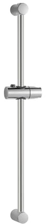 OFFO Duschset Duschstange Brausestange 90cm,Wandmontierte Duschstange mit Duschbrausehalterung, Verstellbarer Abstand, Anpassung an vorhandene Bohrlöcher, Chrom