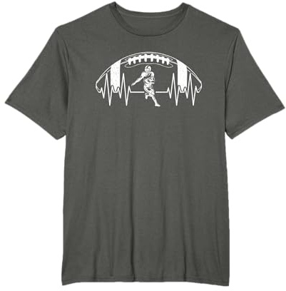 American Football Herzschlag Footballspieler Vintage Herren T-Shirt