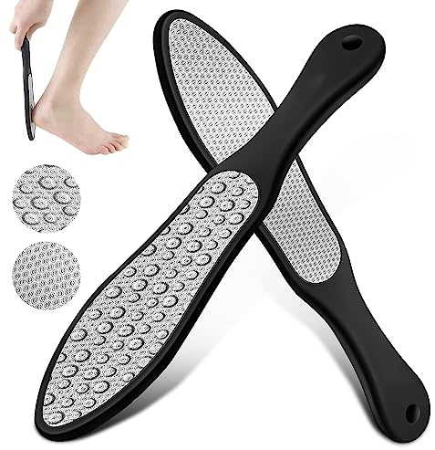 Hornhautentferner für Hornhaut Entfernen Fuß - Hornhauthobel Fußpflege Hornhautfeile Hornhautraspel, Entfernt Tote und Verschrumpelte Haut Hornhaut für Pediküre & Fußpflege, Doppelseitig(Grob & Fein)