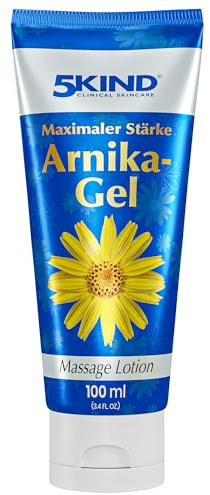 5kind Hochdosiertes Arnika Gel 100 ml - Schnell wirkende Arnikaa Salbe gegen Blutergüsse und Schwellungen - Arnica Montana Extrakt – Arnika Salbe hochkonzentriert für Muskeln und Gelenke von Läufern