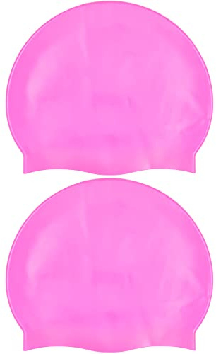 Newaner 2er-Pack Badekappe Silikon, Badekappen für Schwimmer Ohrenschutz