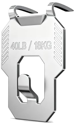 20 Stück Bilderhaken für Trockenbau & Rigips (18 kg), Schwerlast Bilderaufhänger ohne Bohren, Robuste Metall Krallenhaken für Schwere Bilder, Spiegel & Rahmen, Werkzeuglose Montage