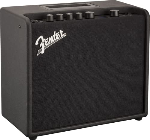 Fender Mustang LT25 Gitarren-Combo-Verstärker, 25W mit 8 Lautsprecher, 30 Presets und USB-Konnektivität, Schwarz