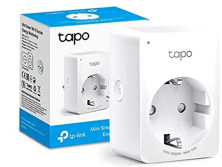 TP-Link Tapo Smart WLAN Steckdose Tapo P110 mit Energieverbrauchskontrolle, Smart Home Alexa Steckdose, funktioniert mit Alexa, Google Home, Sprachsteuerung, Fernzugriff, Kein Hub notwendig, Mini
