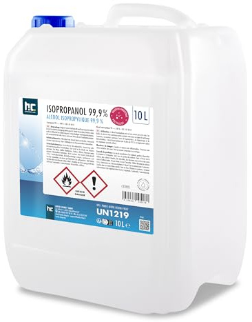 Höfer Chemie Isopropanol 99,9% Isopropylalkohol zur Reinigung und Entfettung Starkes Lösungsmittel Vielseitig Verwendbar | 1 x 10 L