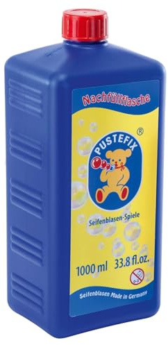 PUSTEFIX - 420869725 Seifenblasen Nachfüllflasche Maxi 1L I Seifenblasenflüssigkeit für bunte Blasen I I extra Flüssigkeit für mehr Bubble Spaß I für Kinder & Erwachsene auf Geburtstag, Hochzeit