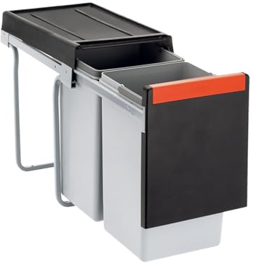 FRANKE Sorter Cube 30 / Handauszug Abfalltrennsystem / 1 x 10 l, 1 x 20 l Behälter / 134.0039.554, Schwarz