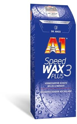 DR. WACK - A1 Speed Wax Plus 3 500 ml - Autowachs mit Wasserabperl-Effekt - Besserer Schutz & Glanz durch Carnauba-Booster-Technologie - Auto-Lackversiegelung - für alle Lacke - Hochwertige Autopflege