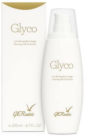 Gernetic Glyco 200ml - Milde Reinigungsmilch für jeden Hauttyp, sanfte Make-up-Entfernung, feuchtigkeitsspendend, ideal für trockene & reife Haut, für Gesicht, Augen & Lippen