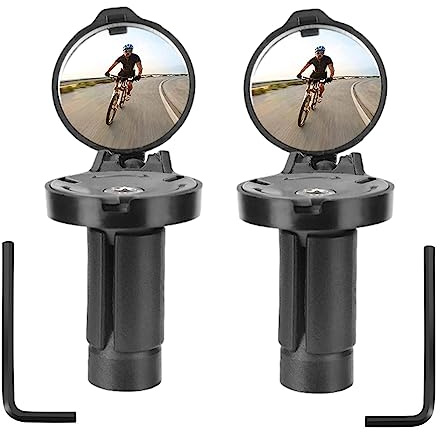 2 Stück Fahrradspiegel, HD 360° Drehbar & Klappbar Rückspiegel für Lenker 16-22 mm