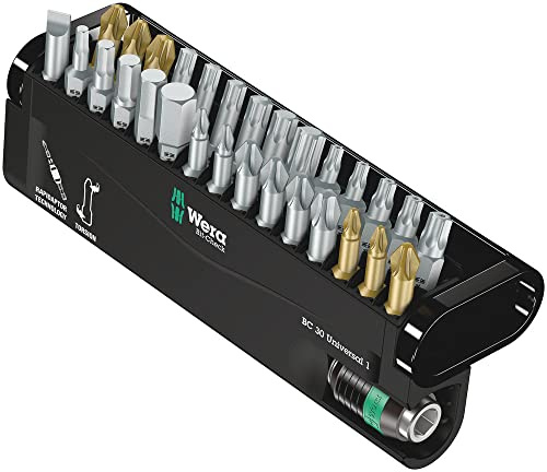 Wera Bit-Set Bit-Check 30 Universal 1 | 30-teilig | Rapidaptor-Halter | PH PZ TX Schlitz | Zähhart