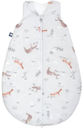 Julius Zöllner Baby Ganzjahresschlafsack aus 100% Baumwolle, Größe 70 , 6-12 Monate, Standard 100 by OEKO-TEX, made in Germany, Woodlife