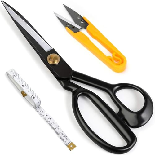 Professionelle Schneiderschere 22,9 cm zum Schneiden von Stoffen, strapazierfähige Schere zum Schneiden von Leder, industrielle scharfe Nähschere für Heimbürokünstler, Schneiderinnen