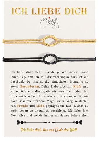 CheersLife Partner Geschenke für Beide,Valentinstagsgeschenk für Meine Frau Freundin,Jahrestag Geschenk für Ihn,Pärchen Geschenk für Mann Freund Weihnachten Geburtstag Jahrestag Schwarz Gold