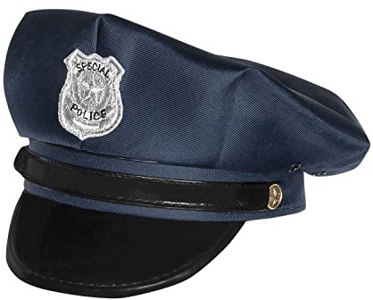 Boland 97053 - Kinder-Mütze Polizist, Kopfbedeckung, Hut, Polizei, Sheriff, Deputy, Kostüm-Zubehör, Verkleidung, Karneval, Mottoparty