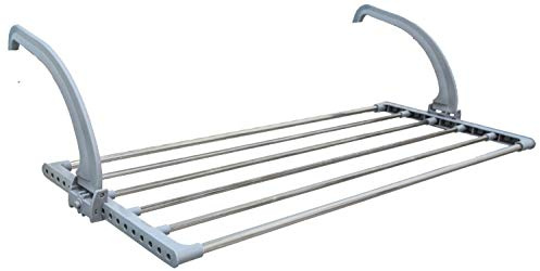 EYEPOWER Heizkörper Wäsche-Trockner 82 x 32 cm Balkon Wand-Trockner Edelstahl