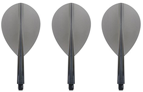 Condor Darts Flight Plain Clear Black Teardrop S