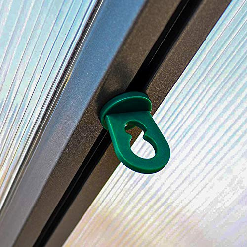 30x Gewächshausclips - Pflanzenhalter Aufhängevorrichtungen für Gewächshaus, Perfekte Ösen Rankhilfe Clips für Ihr Paradies (Grün)