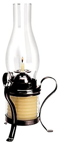 Candle by the Hour 40 Stunden Sturmlaterne, schwarz, umweltfreundlich, natürliches Bienenwachs mit Baumwolldocht, 20625B