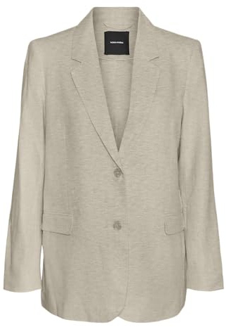 VERO MODA Damen Vmmindy Ls Loose Linen Blazer Mix Noos