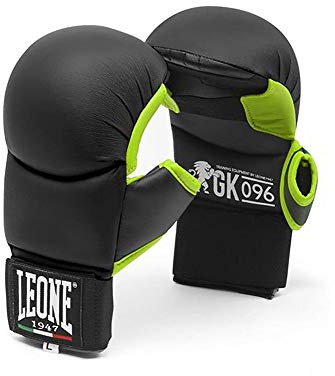 LEONE 1947, Karate-Fit-Handschuhe, Unisex-Erwachsene, Schwarz, L, GK096