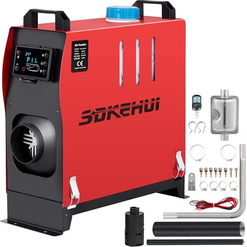 otmechl 12V 8KW Diesel Standheizung, Luft Dieselheizung mit Fernbedienung und LCD-Monitor für Auto, LKW, Boot, Bus, Wohnmobil und Anhänger ect
